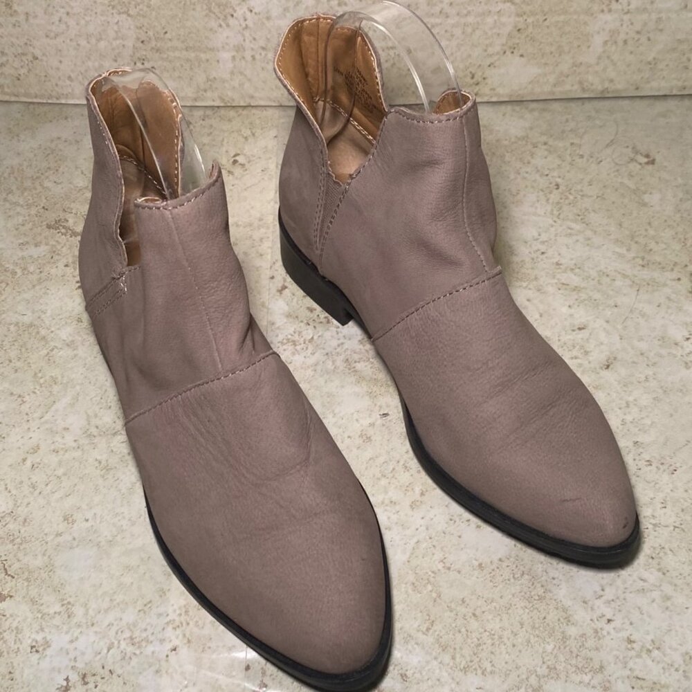 Lucky Brand Womens Taupe Leather Upper‎ Ankle Booties Size 6M